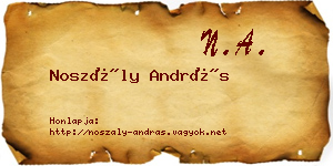 Noszály András névjegykártya
